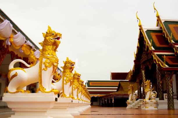 istock Statue of the Lion in Buddhism. 1002087040