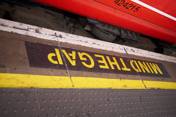 London, United Kingdom - June 27, 2018 : Mind the Gap sign in Victoria Station