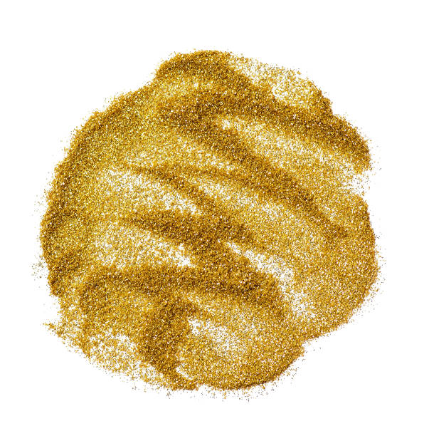 istock Round spot of golden glitter 1002087372
