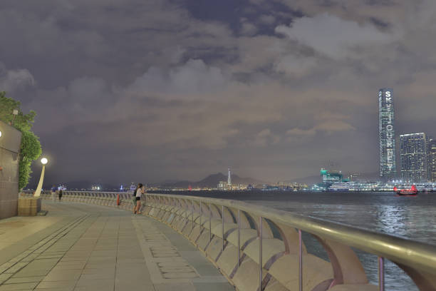 istock an Expo Promenade view of hk night view 1002090294