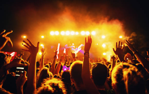 istock Large group of fans at a concert. 1002094028