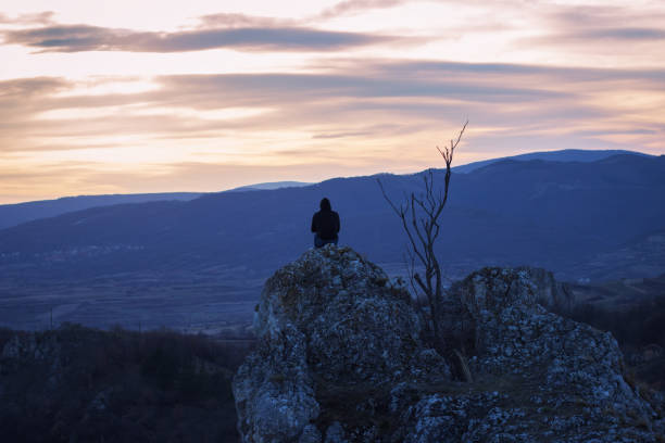 istock Man on top of the mountain 1002097350