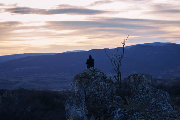 istock Man on top of the mountain 1002098506