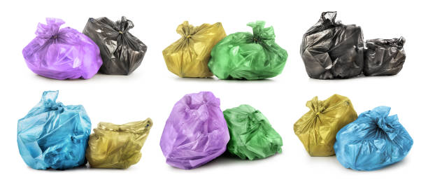 istock Set of garbage bags isolated on white background 1002114084