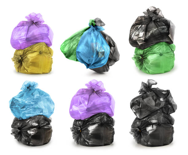 istock Set of garbage bags isolated on white background 1002114280