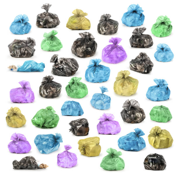 istock Set of garbage bags isolated on white background 1002114584