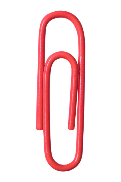 Leadership concept. Colorful paperclips on the white background