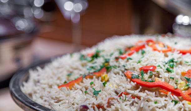 istock Closeup for Arabian cooked rice biryani 1002127542