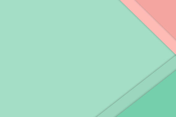 istock Abstract material design background or wallpaper - geometric shapes in coral and green colors 1002131550