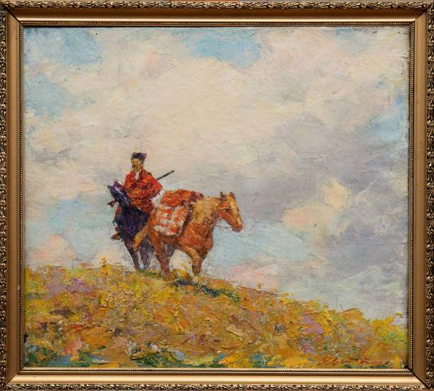 istock Oil painting, handmade 1002144876