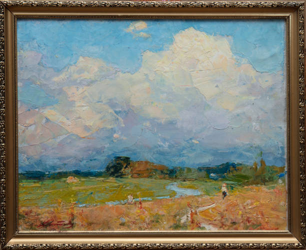 istock landscape, oil painting, hand made 1002144982