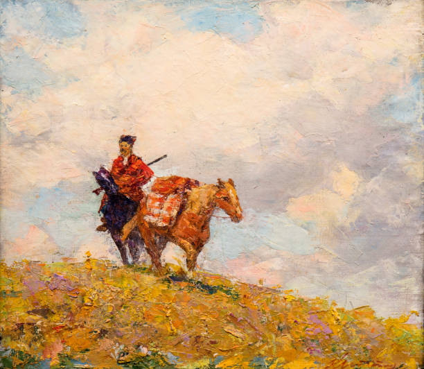 istock Oil painting, handmade 1002145056