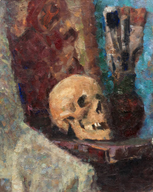 istock oil painting, still life 1002145076