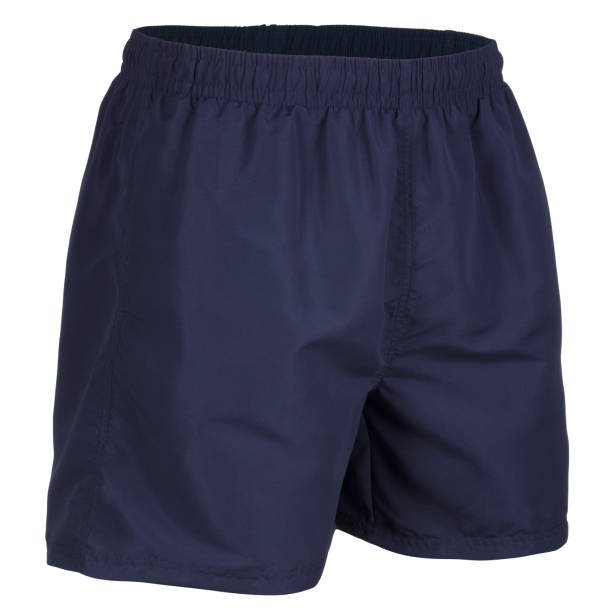 istock Navy blue men shorts for swimming 1002149530