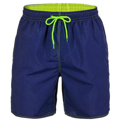 Navy Blue Men Shorts For Swimming Stock Photo - Download Image Now ...