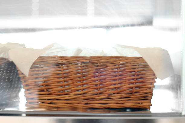 istock Wooden decorative box for bread and sandwiches 1002152760