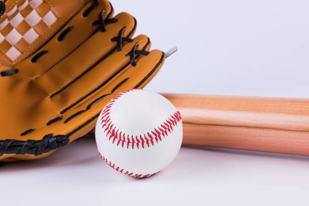 istock Baseball bat, ball and glove isolated over white 1002154158