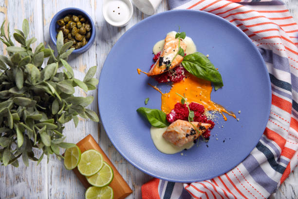 istock stewed salmon with cream sauce 1002154374