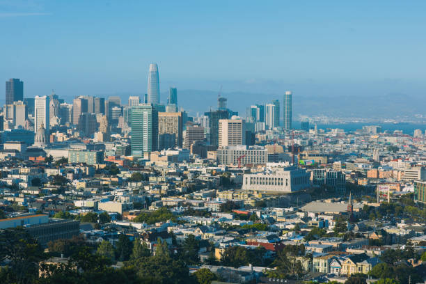 istock Aerial view on San Francisco skyscrapers and downtown. 1002154588
