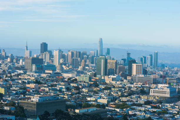 istock Aerial view on San Francisco skyscrapers and downtown. 1002154950