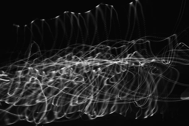 istock Abstract lines in black & white. Abstract photography by long exposure. 1002157374