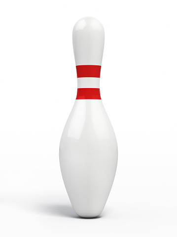 3d render Bowling pin (isolated on white and clipping path)