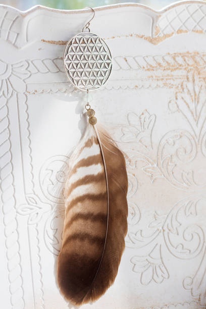 istock Bohemian Earrings on vintage background 1002184562