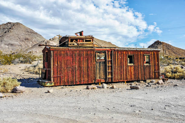 istock Rhyolite Old Rail Road Car in Ghost Town 1002190942