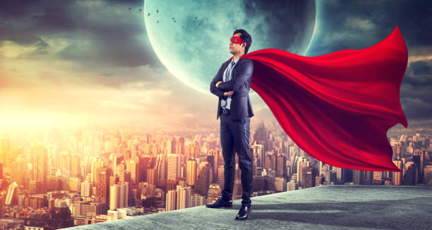 istock Business superhero. Mixed media 1002208518