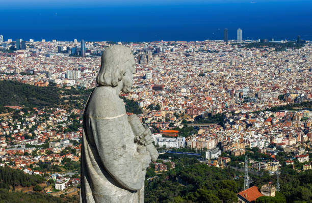 istock Panoramic view of Barcelona from Tibidabo 1002242416