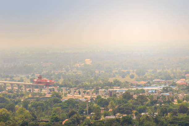 istock Aerial view of the under construction of the new motorway construction site project, started from Saraburi province to Nakhon Ratchasima province, the northeastern part of Thailand. 1002244202
