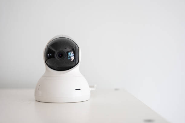 istock Installation of standing CCTV camera for surveillance 1002265450