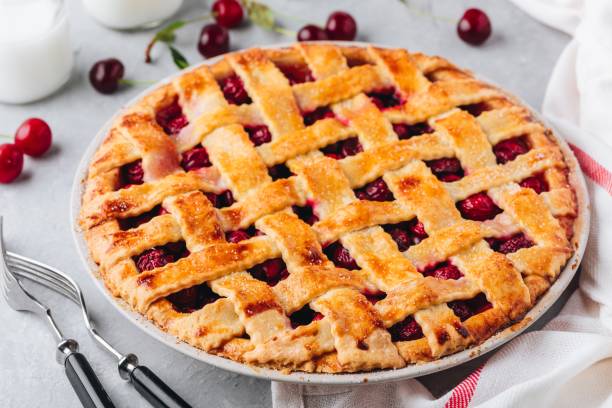 istock Homemade Cherry Pie with a Flaky Crust 1002270592