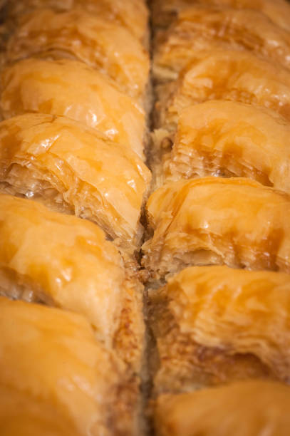 istock Close-up Baklava cake - Colorful Mediterranean desserts 1002280380