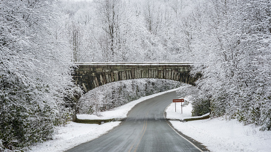 New snow on the North Carolina Blue Ridge Parkway