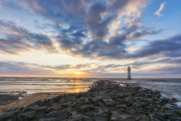 istock Sunset at New Brighton Lighthouse - Wirral 1002284608