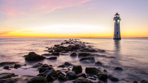 istock Sunset at New Brighton Lighthouse - Wirral 1002286172