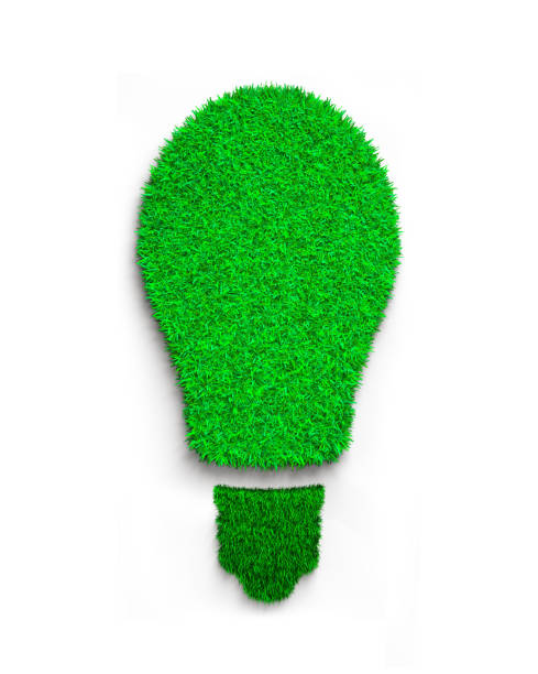 istock Green grass bulb, ECO green energy concept, 3D illustration 1002303866