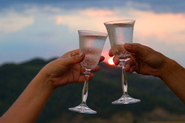 istock glasses on a background of mountains 1002304862