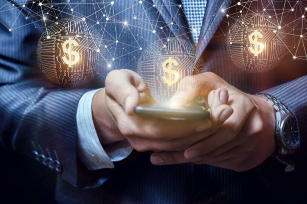 istock Businessman in network works . 1002311760