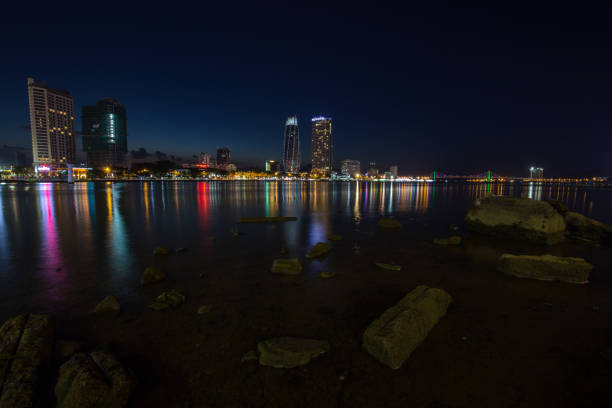 istock Skyline of da nang city by han river (Long exposure image). 1002312412