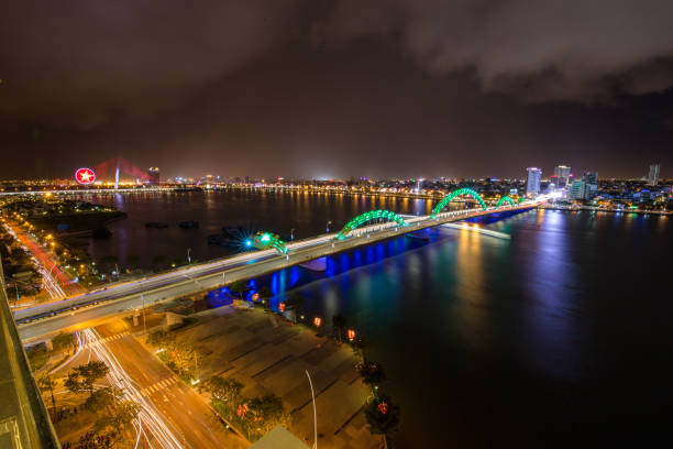 istock Danang, Beautiful And Lighting At Night in, Danang, Vietnam 1002329140