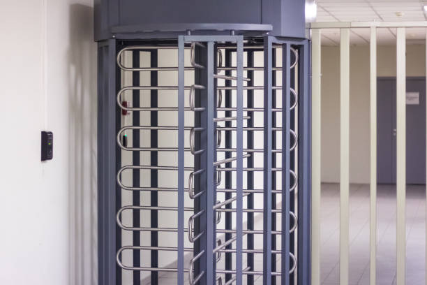 istock Steel full turn turnstiles 1002376412