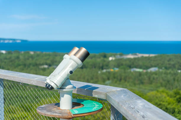 istock Binocular on the tree-top walk near Prora 1002377542