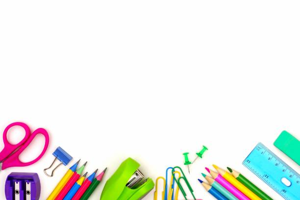 istock School supplies bottom border isolated on white 1002386918