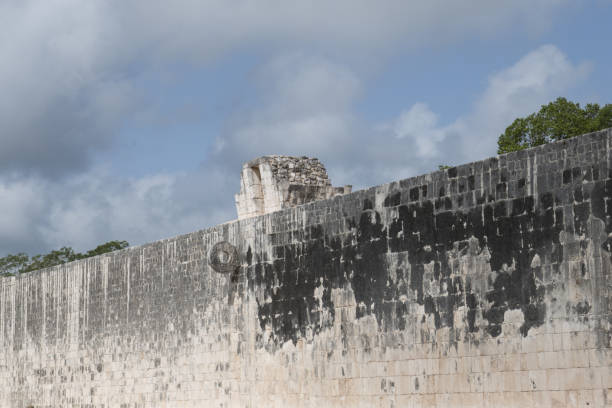 Ballgame court at Chichen Itza Ballgame court at Chichen Itza. Chichen Itza was a large pre-Columbian city built by the Maya people, located in Tinúm Municipality, Yucatán State, Mexico. ulama stock pictures, royalty-free photos & images