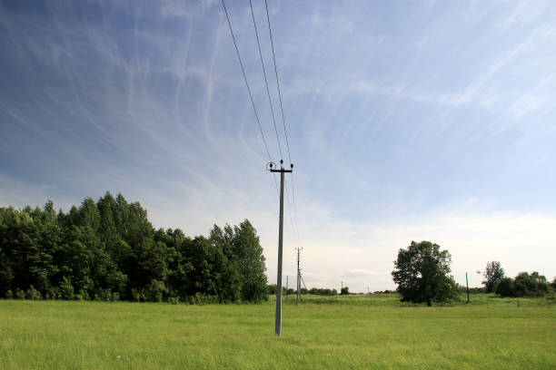 istock Power line in the countryside 1002426652