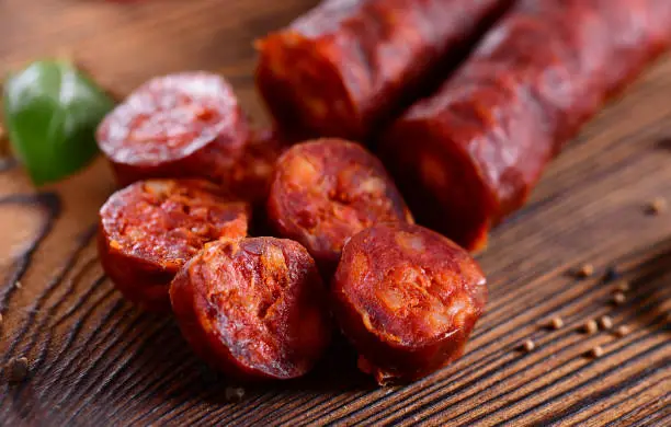 Traditional spanish sausage - chorizo