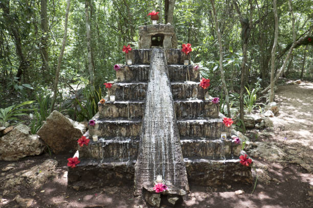 istock Mayan prayer altar of Kukulcan pyramid of Chichen Itza 1002496724
