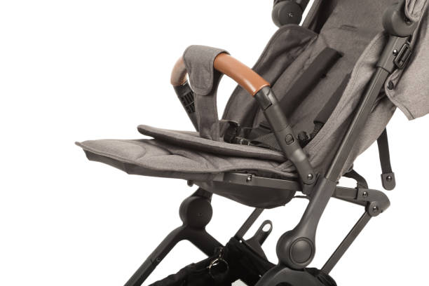 istock A stroller on a white background, details of a stroller close-up 1002512082